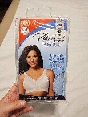 🟣2/$15 Playtex Zen Blue Wirefree Comfort Bra - Light Blue